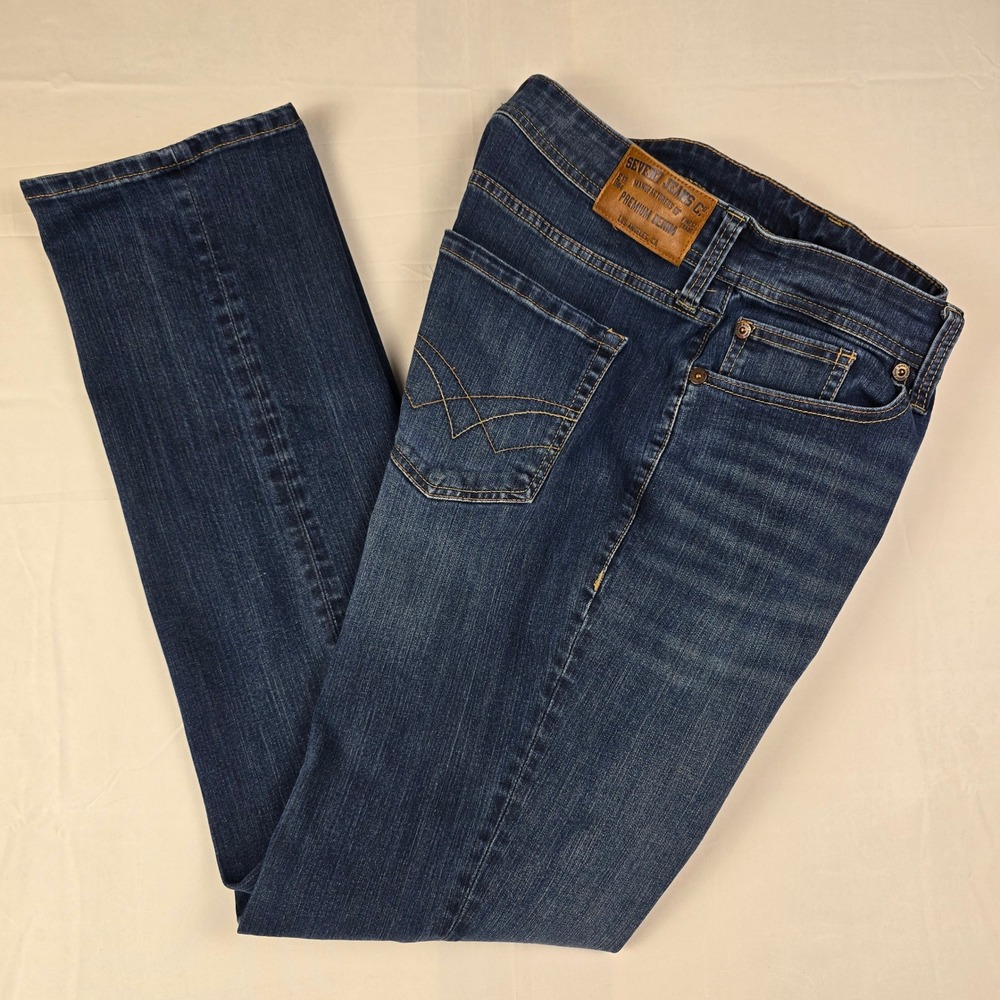 Seven7 Premium Denim Mens Slim Straight Jeans 34x34 Exodus Dark SN1955H1